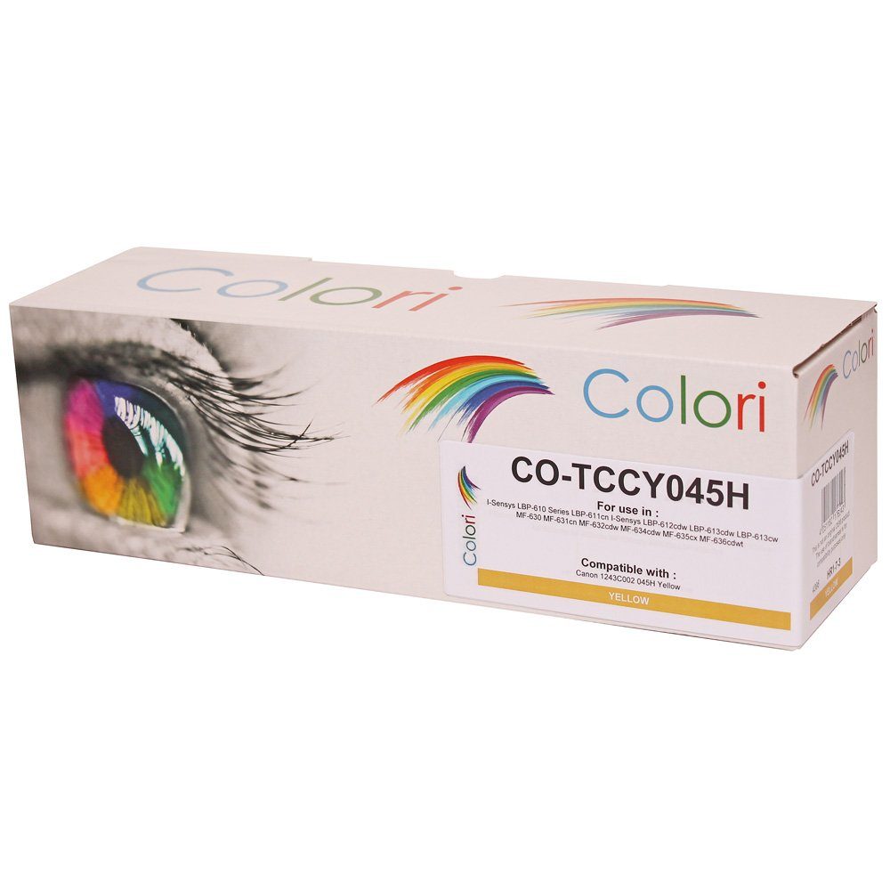 Colori Tonerkartusche, Kompatibler Toner für Gelb Canon Series I-Sensys 045H LBP-610 45