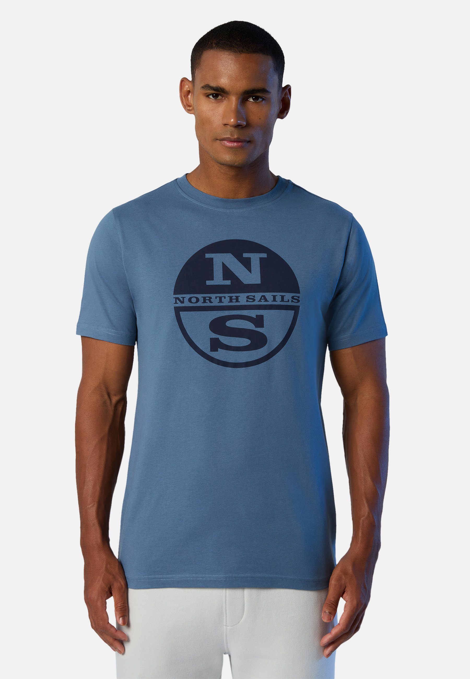 North Sails T-Shirt T-Shirt mit Logo-Druck mit klassischem Design blau