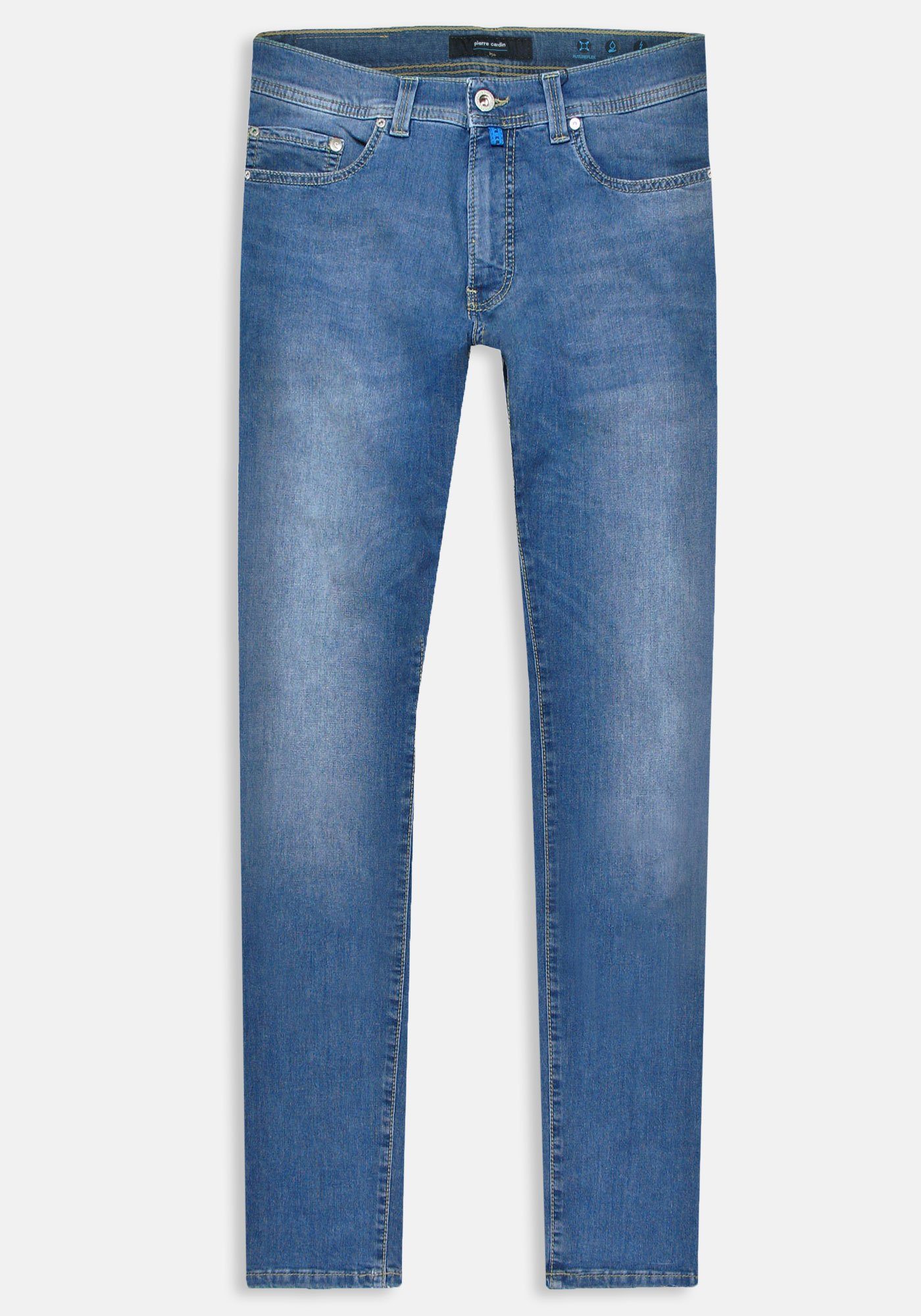Pierre Cardin 5-Pocket-Jeans Jeans Organic Cotton Futureflex Lyon Tapered Fit Vintage Summer Blue