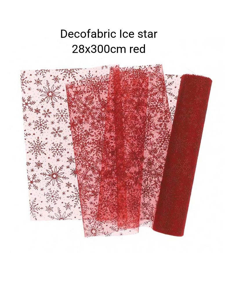 UNIQUE Living Tischband Unique Living Tischband Ice Star Rot 28x300 cm