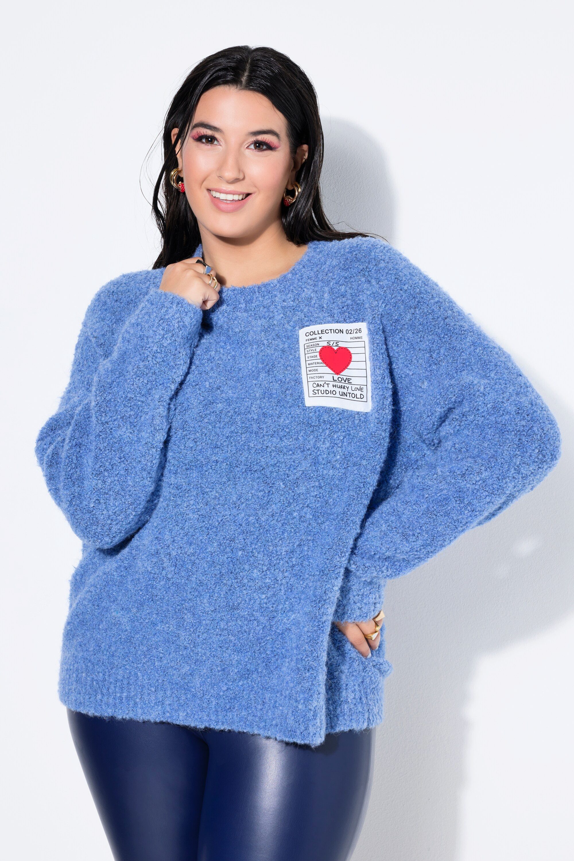 Studio Untold Strickpullover Pullover oversized Patch Langarm