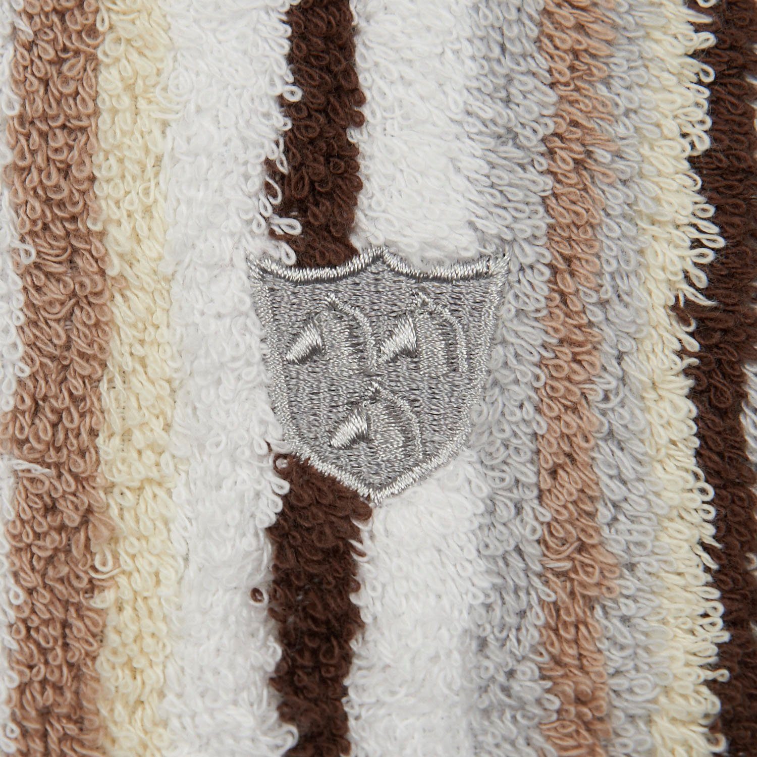 gesticktem Vita, Frottier Duschtuch Streifen anthrazit mit ROSS-Emblem und ROSS (1-St),