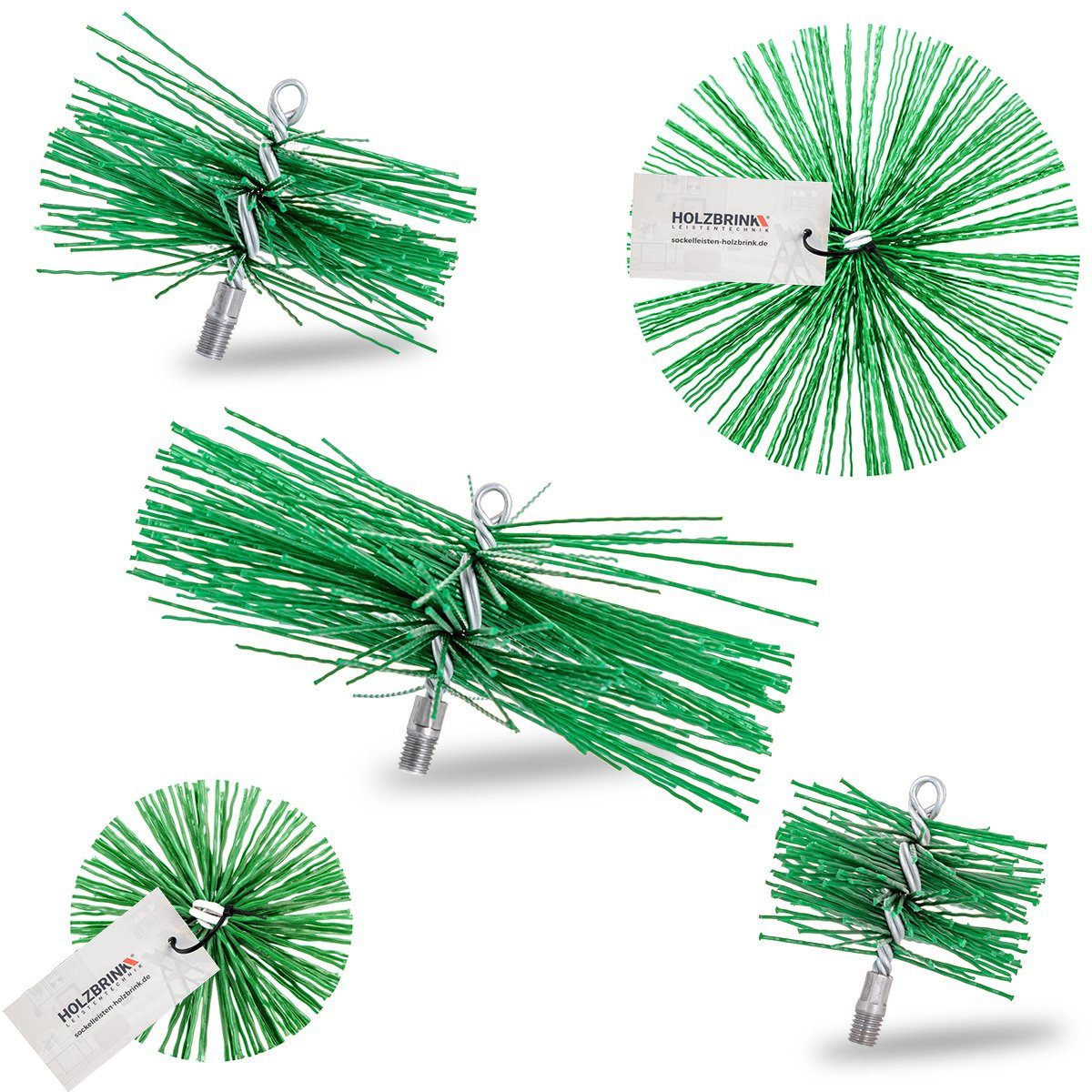 HOLZBRINK Drahtbürste Kaminbesen aus Kunststoff für Schornsteinreinigung, (Einzelbürste, Schornsteinbesen), Kaminreiniger Kaminbürste