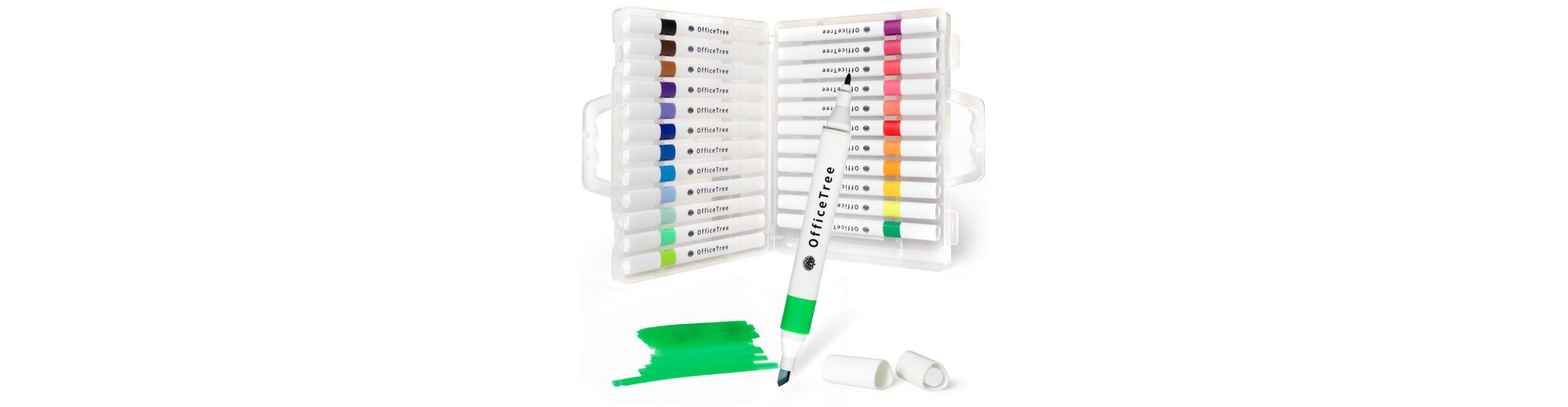 OfficeTree Marker »24 Twin Marker Basic«, (24er Set), Graffiti Stifte