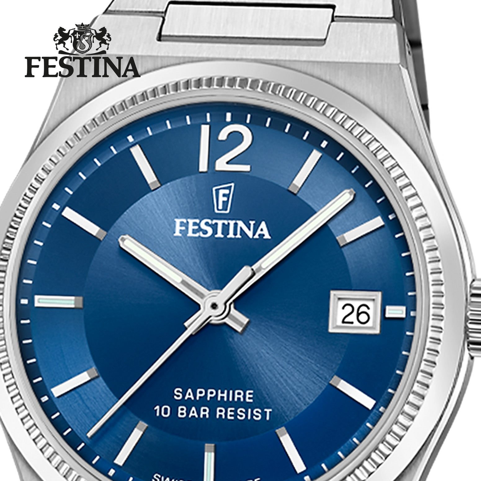 Festina Quarzuhr Festina Damenuhr Edelstahl silber, (Analoguhr), Damen Armbanduhr rund, Edelstahlarmband silber, Elegant