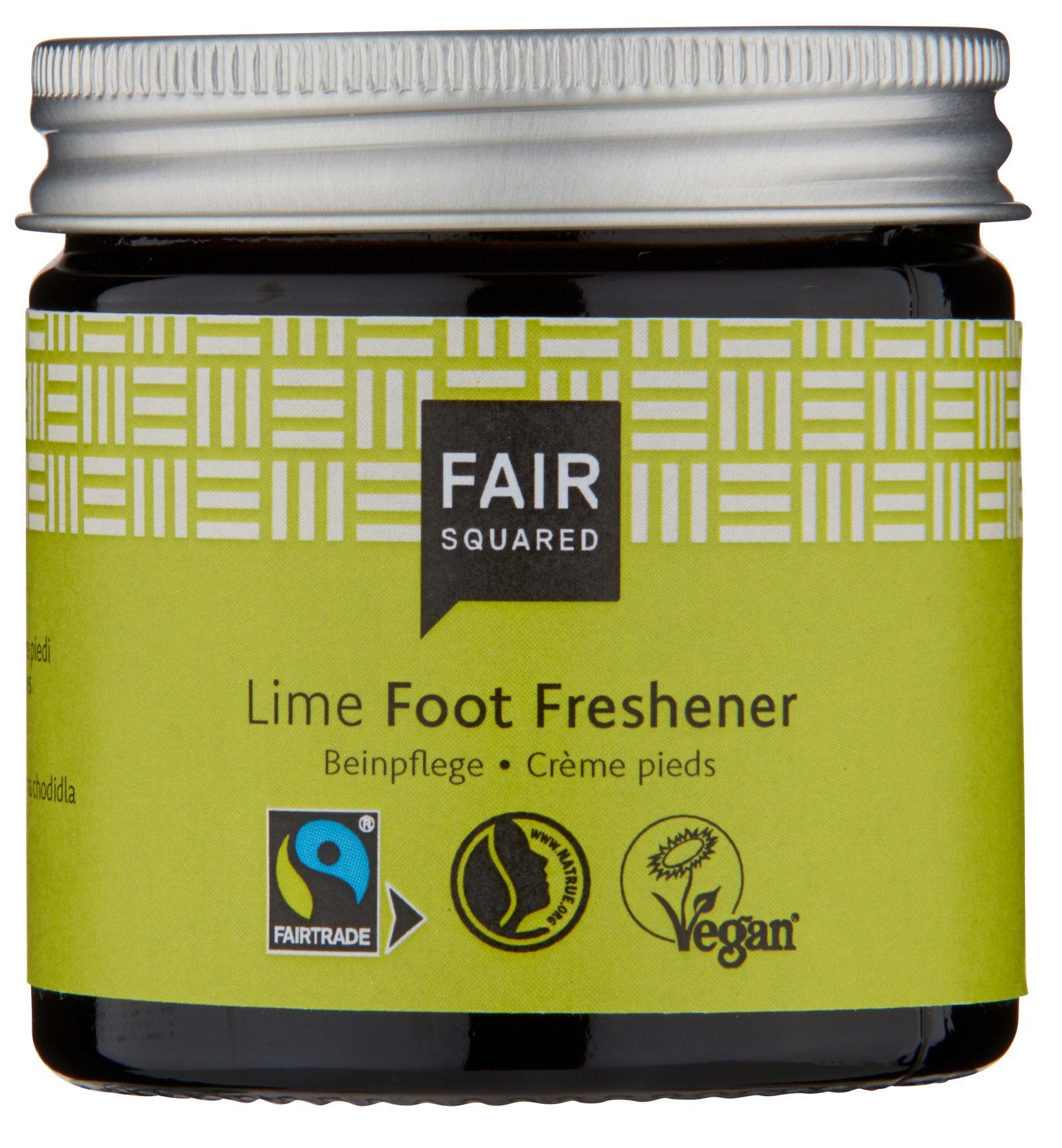 Fußlotion Pflege FAIR Fußpflege SQUARED 50 ml erfrischende Tiegel, erschöpfte 1-tlg., Fair für mit Limette Squared Füße