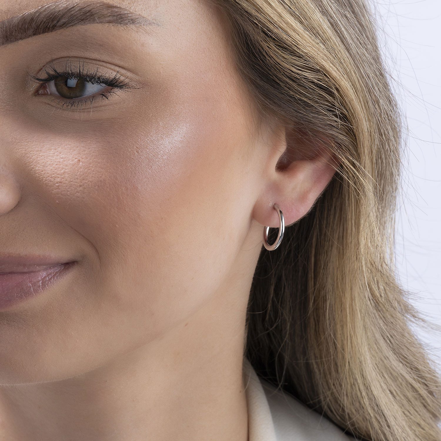 Materia Paar Creolen Silber Damen klein Ø16mm SO-41, 925 Sterling Silber günstig online kaufen