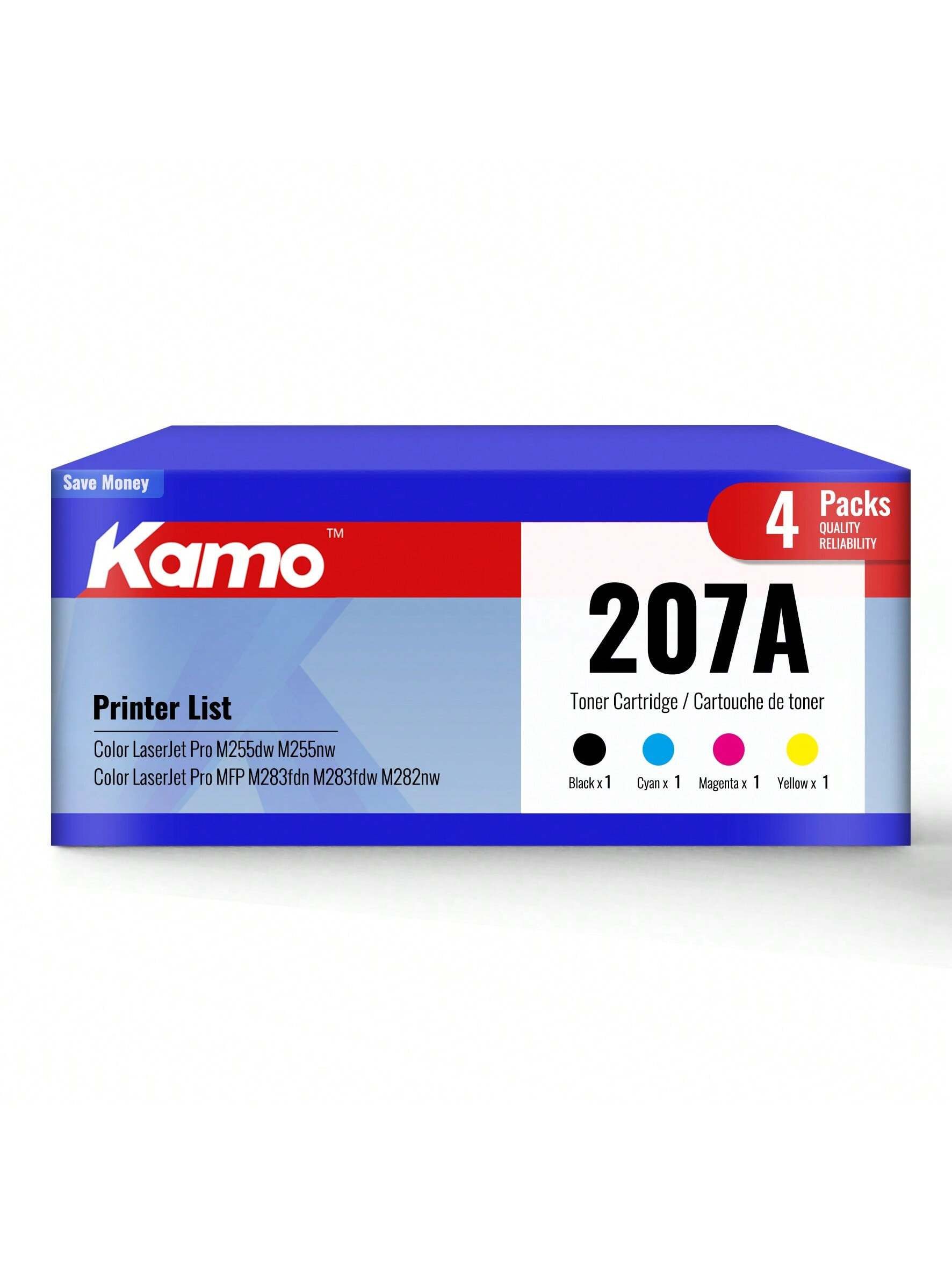 kamo Tonerkartusche 207A Toner mit Chip – kompatibel HP Color LaserJet Pro M255/M283, (1-St)