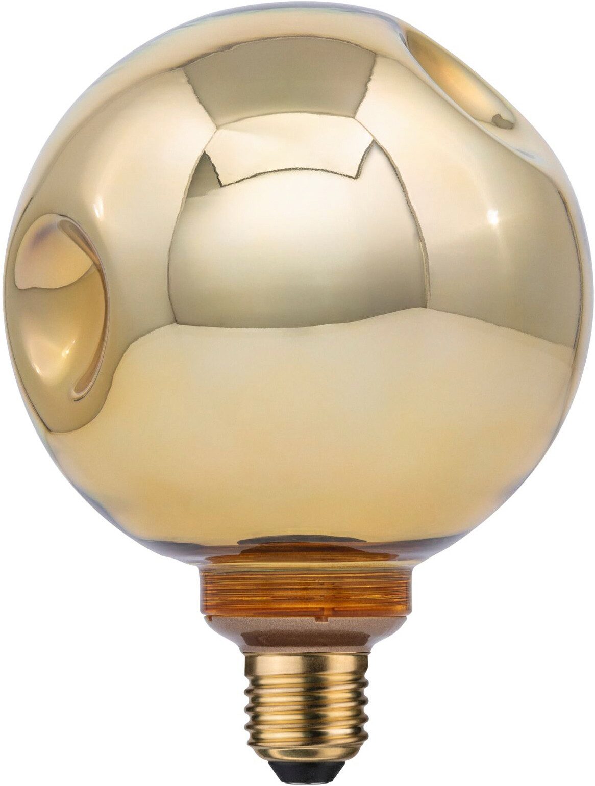 Paulmann LED-Filament G125 400lm 2700K gold 3step dim 4,7W 230V 3Dellen, E27, 1 St., Warmweiß, Dimmbar