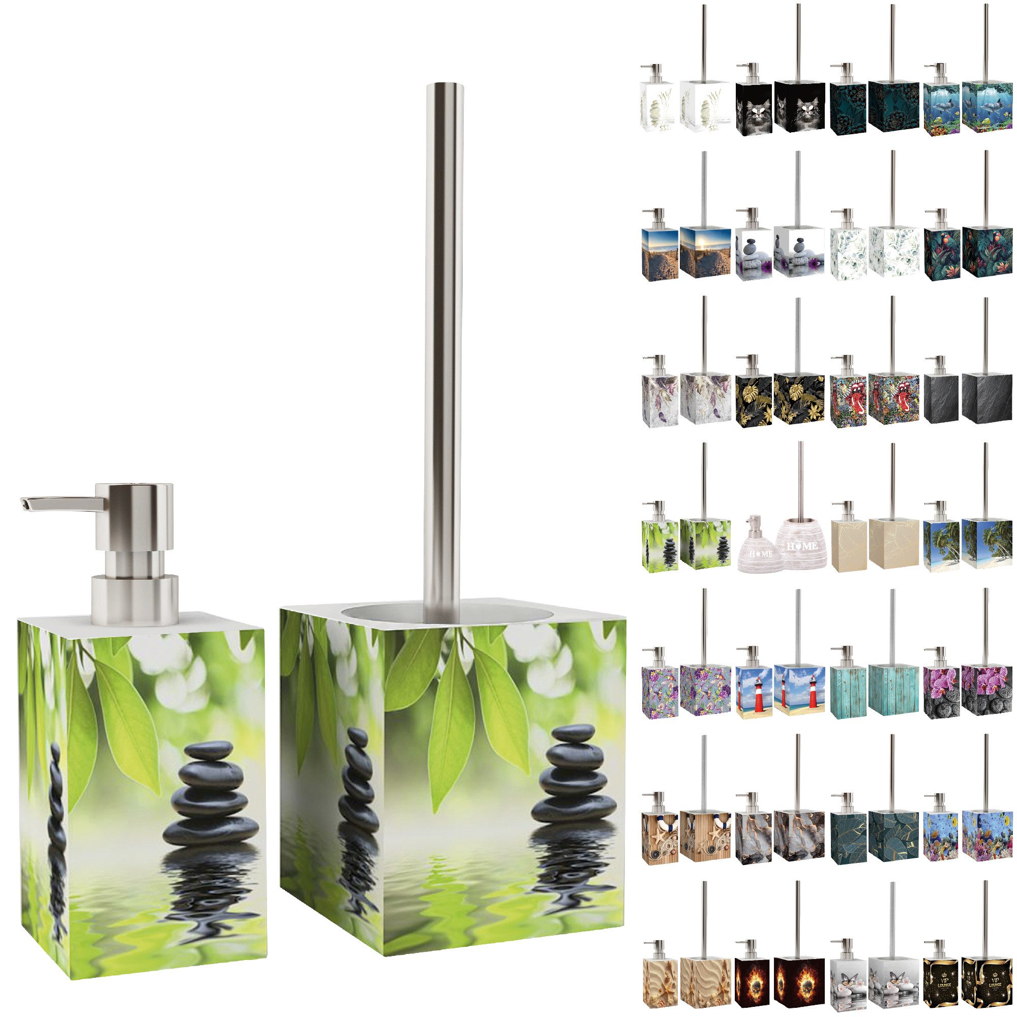 Sanilo Badaccessoire-Set mit Motiv, viele schöne Seifenspender und WC Bürst günstig online kaufen