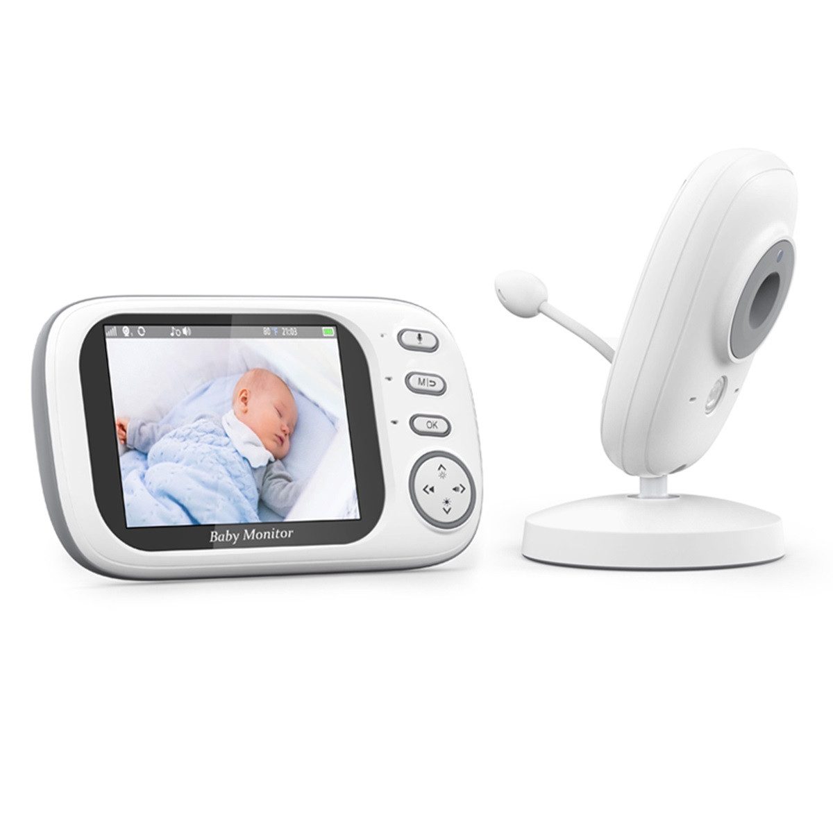 Babyphone Babyphone mit Kamera 3.5"LCD Bildschirm 360° Blickwinkel