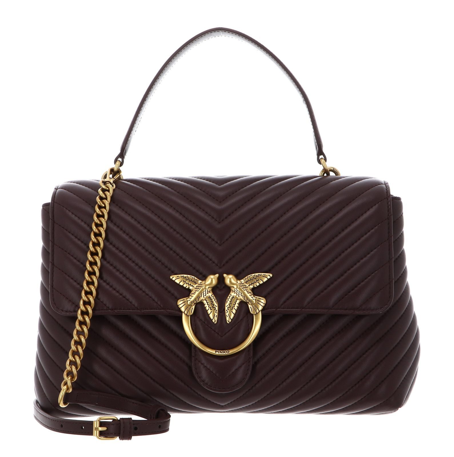 PINKO Handtasche Big CL Sheep Nappa Chevron, aus echtem Schafsleder