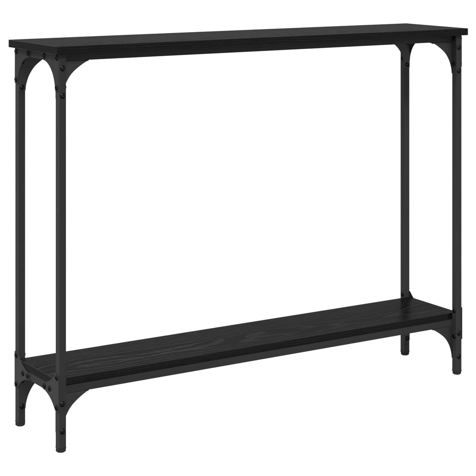 vidaXL Beistelltisch Konsolentisch Schwarz Eichen-Optik 100 x 22,5 x 75 cm (1-St)