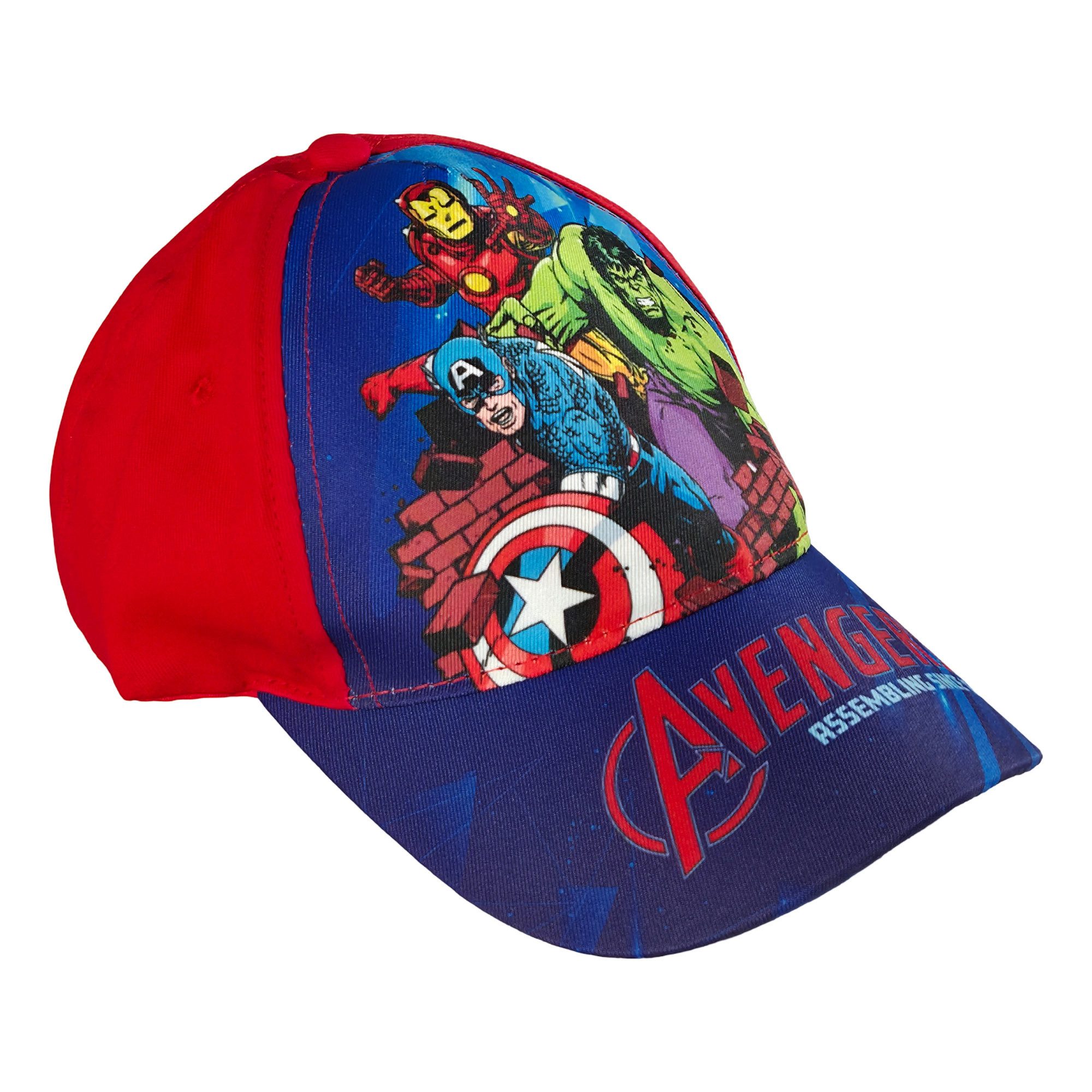 MARVEL Baseball Cap Marvel Avengers Hulk Iron Man Jungen Basecap Baseball Kappe Gr. 52 bis 54