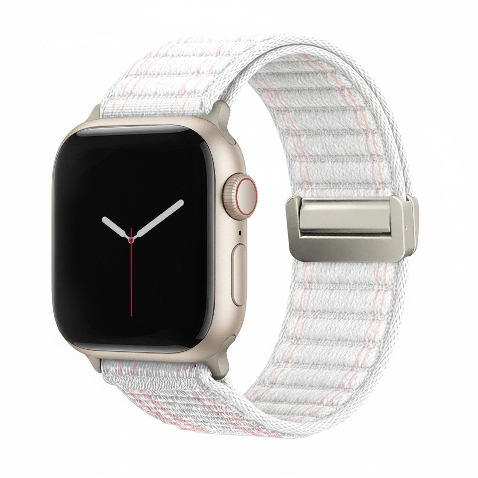 Tec-Expert Smartwatch-Armband für Apple Watch Series 8 45 mm Armband Ersatz Wechsel Band, Nylon Textil mit Magnetverschluss, stufenlos Verstellbar atmungsaktiv