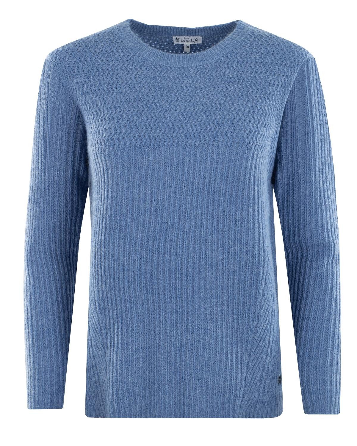 Hajo Rundhalspullover Pullover Strukturmix