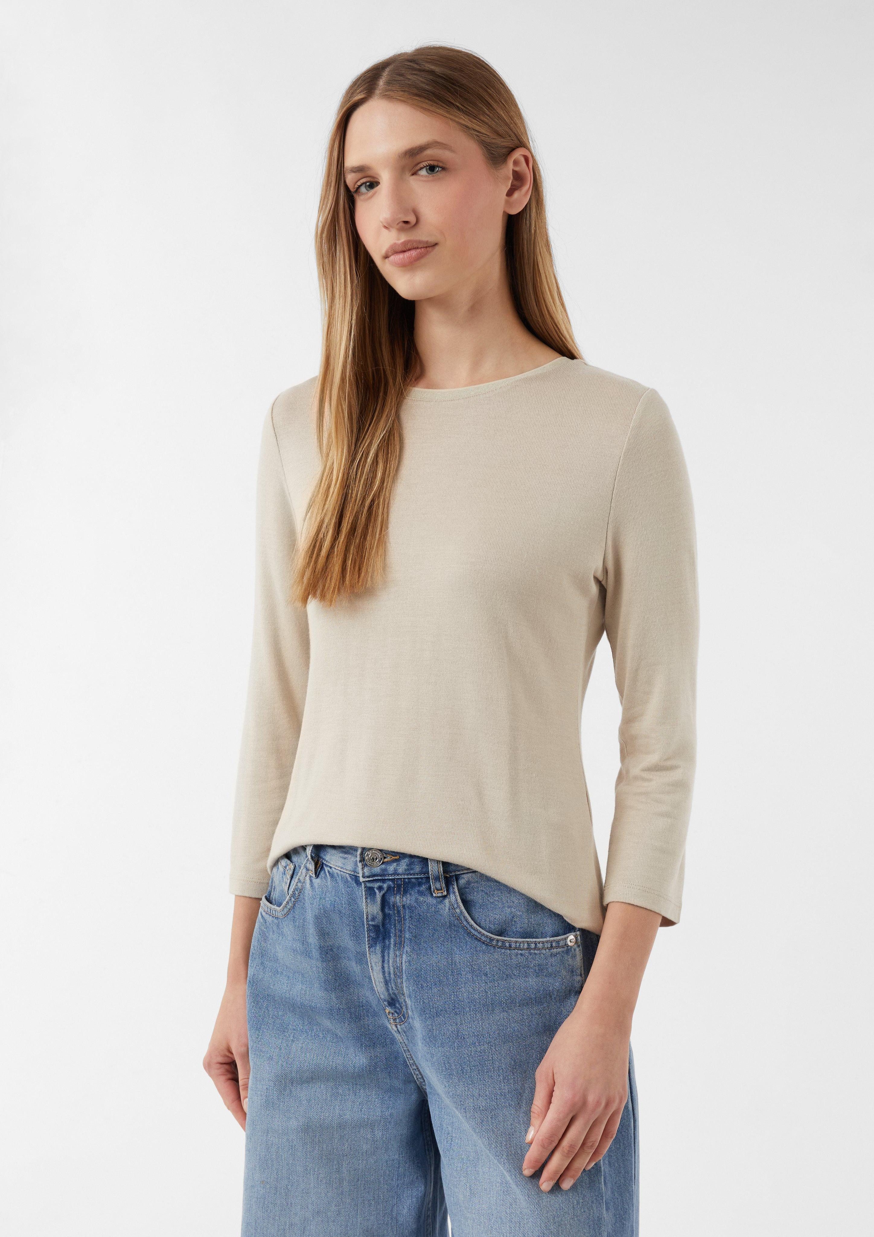 comma casual identity Langarmshirt Feines Jerseyshirt günstig online kaufen