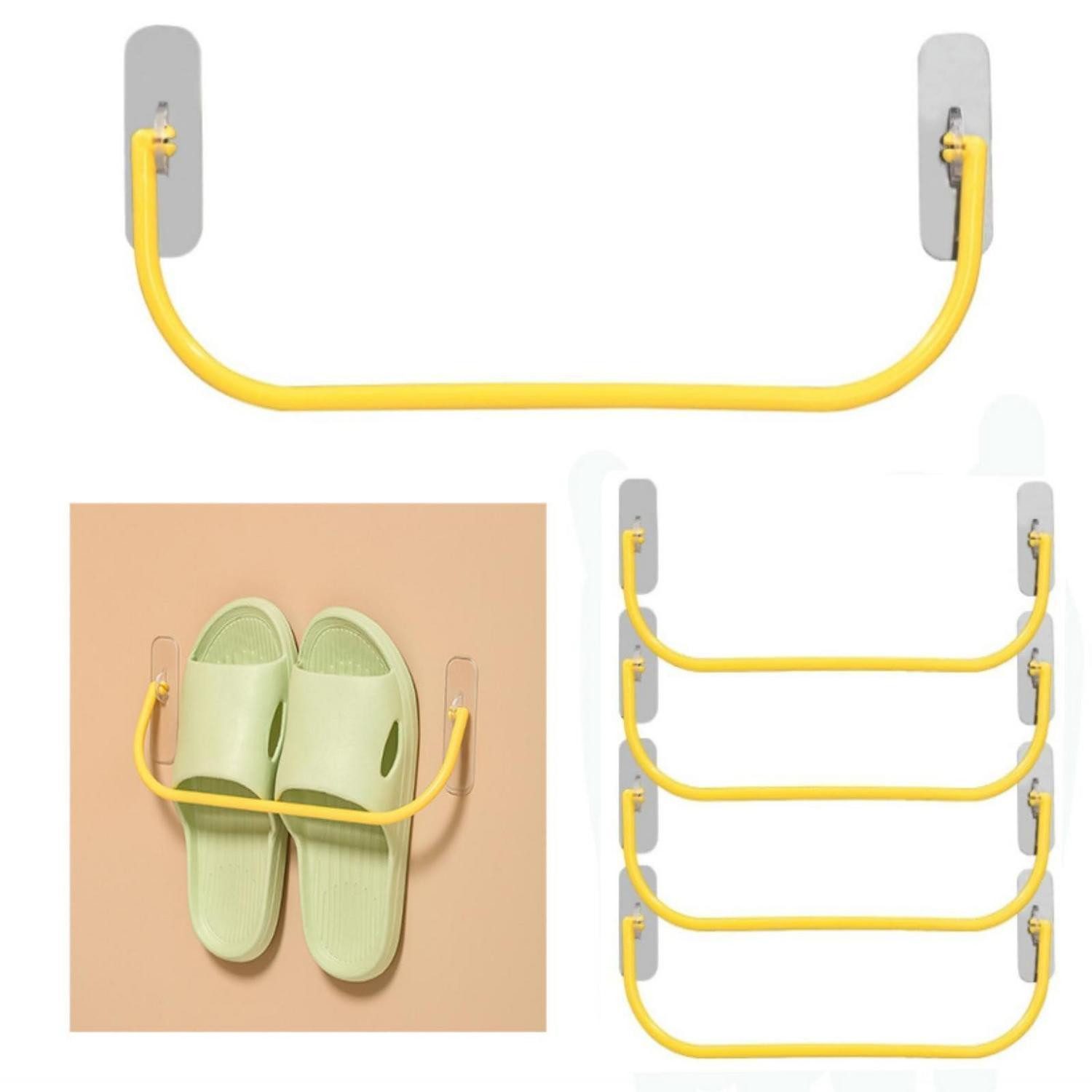 LuxusKollektion Schuhregal Schuhregal Wandmontage Gelb 5 Stk, 5-tlg.