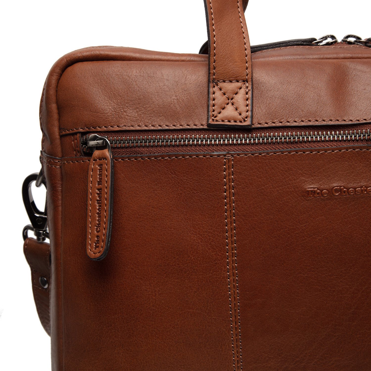 The Chesterfield Brand Umhängetasche C48.1245 Modena Gusset Briefcase / Aktentasche Leder (Stück, 1-tlg., 1), Leder