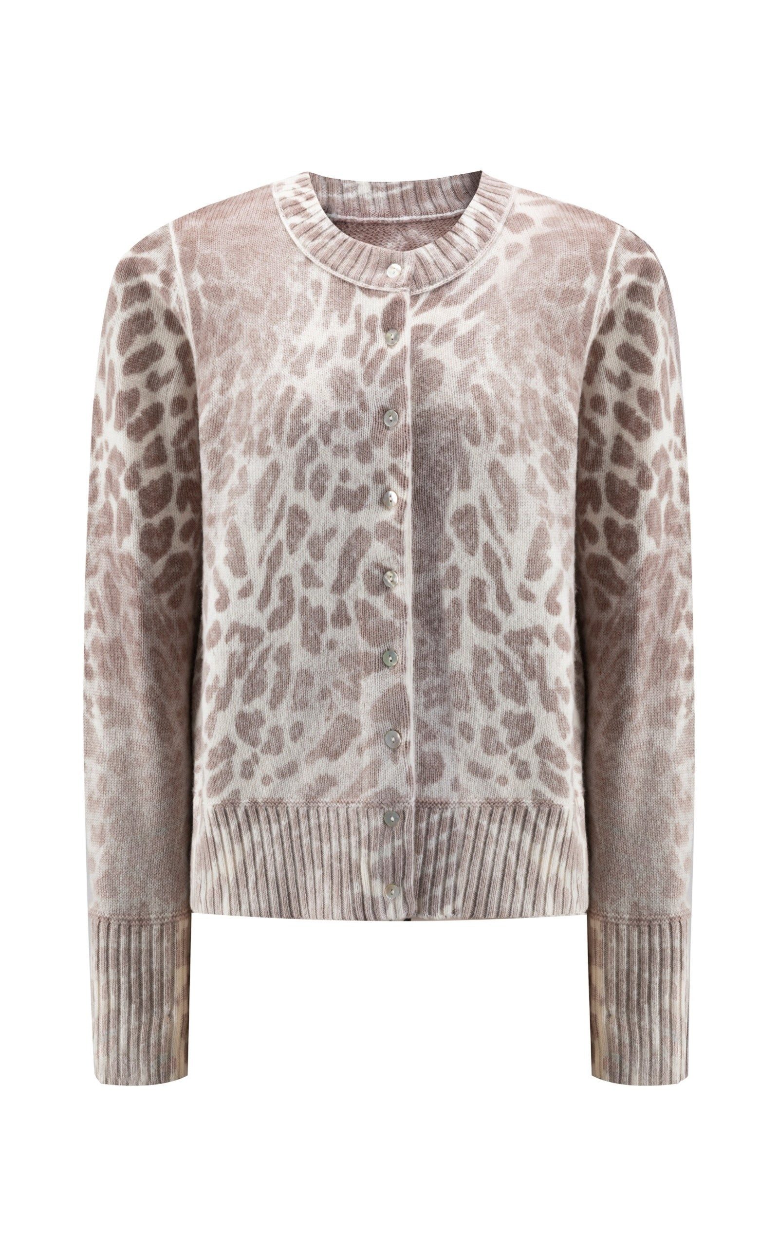 six-o-seven Strickjacke Leoparden Inside-Out Strickjacke Kaschmir modern elegant Frühling