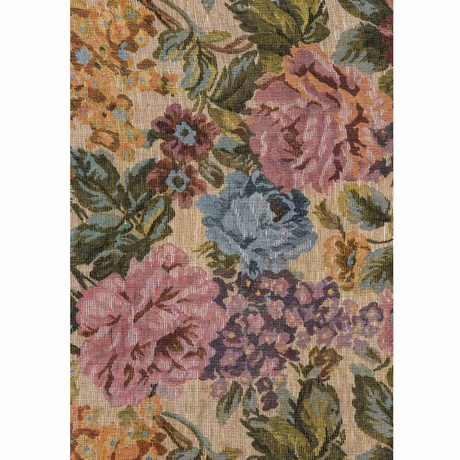 Bamyum Teppich Molis Teppich mit Chenille Druck, Waschbarer Antibakteriell Teppich, Einzelstück