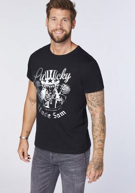 Uncle Sam Print-Shirt mit Frontprint