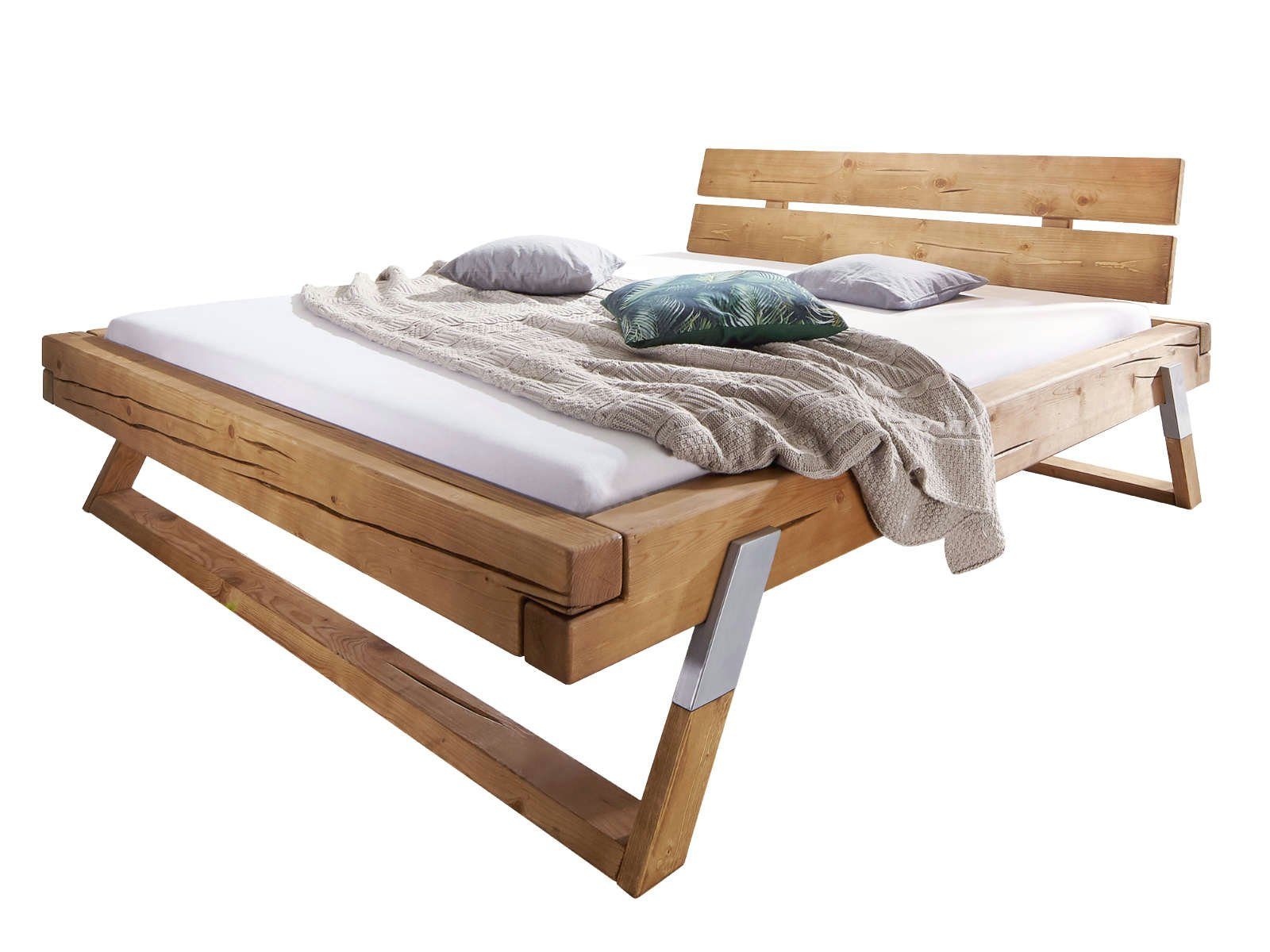Casamia Massivholzbett Balkenbett Doppelbett Massivholz Casaletto 140/160/180/200 x 200 cm Pi