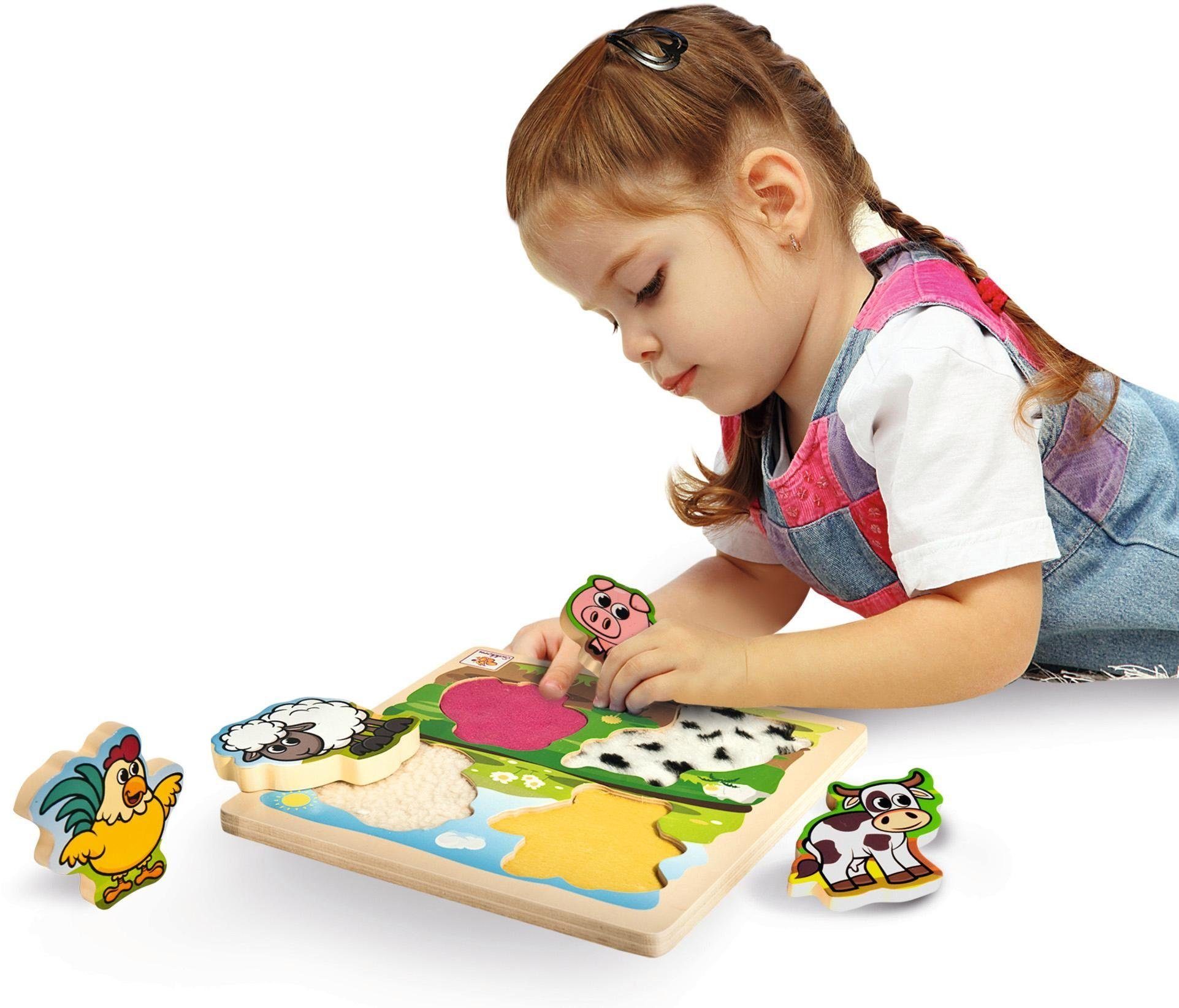 Eichhorn Steckpuzzle Fühl-Puzzle mit Stoff, 4 günstig online kaufen