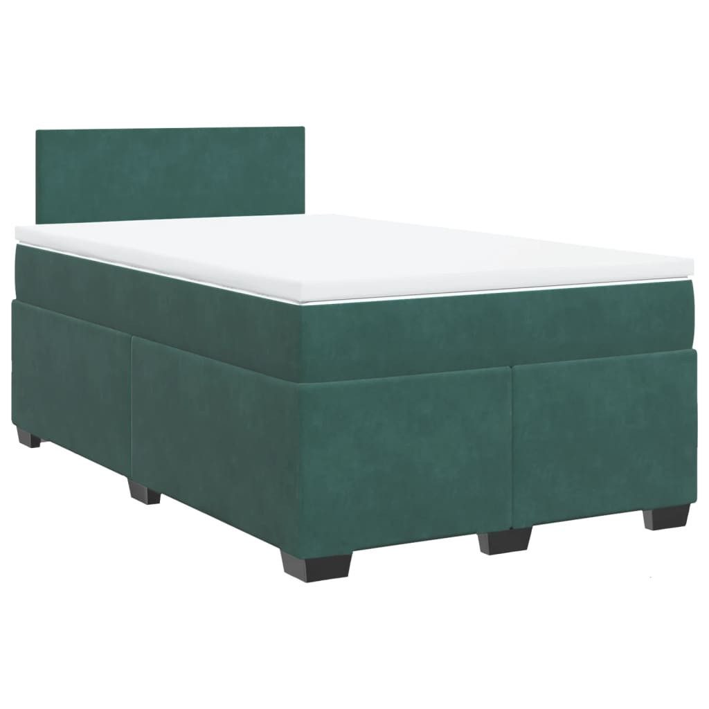 vidaXL Bett Boxspringbett mit Matratze Dunkelgrün günstig online kaufen