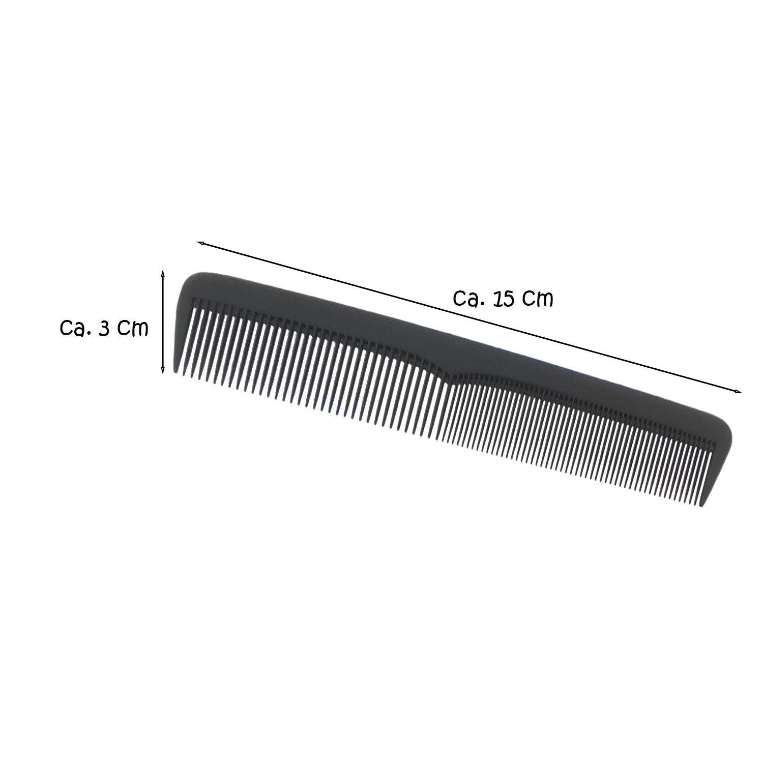 Wundmed Haarkamm Herrenkamm Haarkamm Stylingkamm Schwarz 1 Stück 150mm für Männer, (stück, 1 tlg., Herrenkamm), Kamm Herrenkamm Haarpflege Frisörbedarf Friseurbedarf Friesierkamm Haa