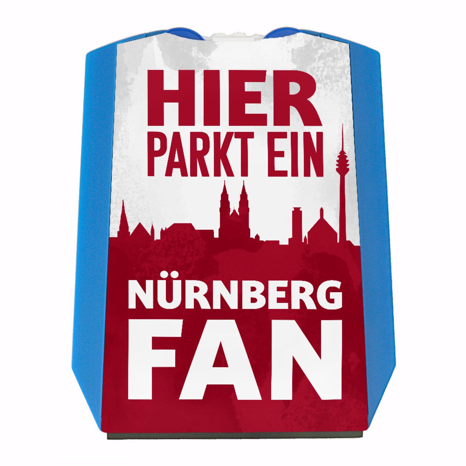 Parkscheibe Hier parkt ein Nürnberg Fan Parkscheibe in Rot Weiß