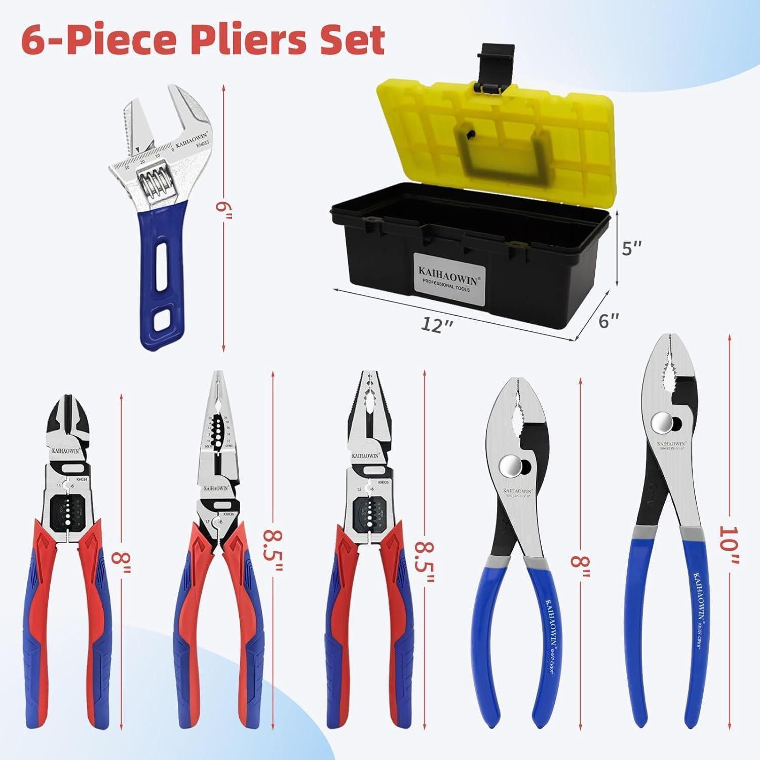 LuxusKollektion Zangenset Zangenset Seitenschneider Kombizange Spitzzange Reparatur Set