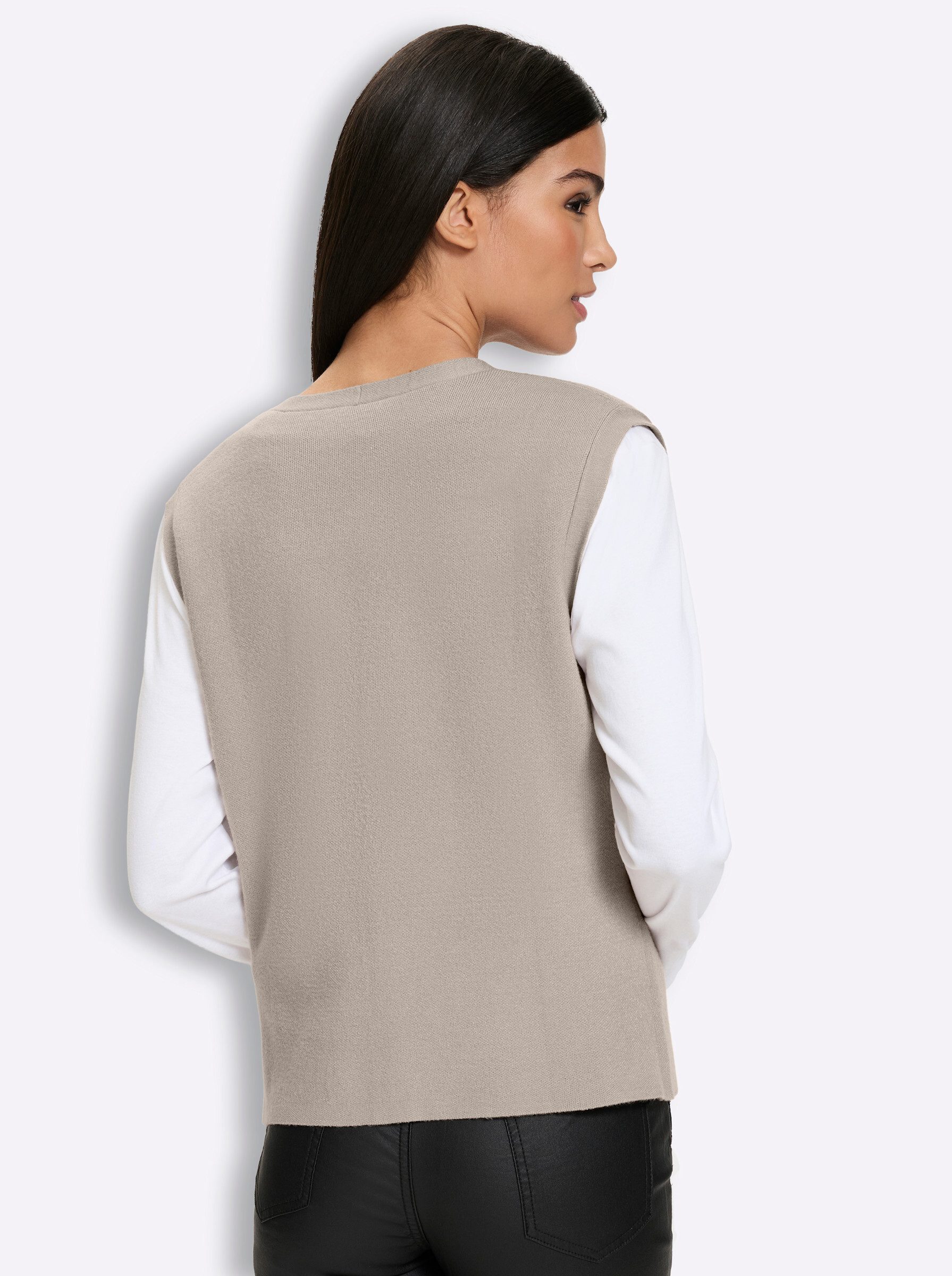 heine Strickweste Strickweste Ärmellos