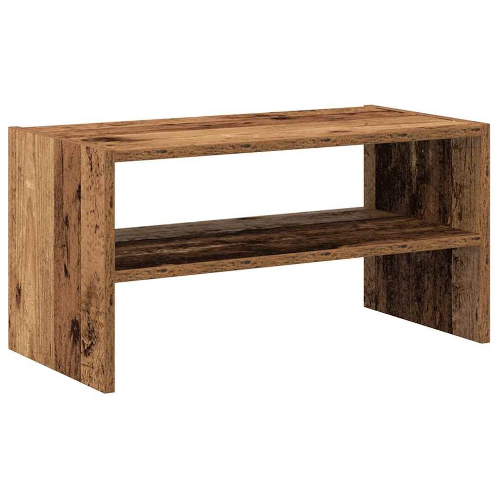 vidaXL Schuhregal Schuhregal Stapelbar Altholz-Optik 60x30x30,5 cm, 1-tlg.