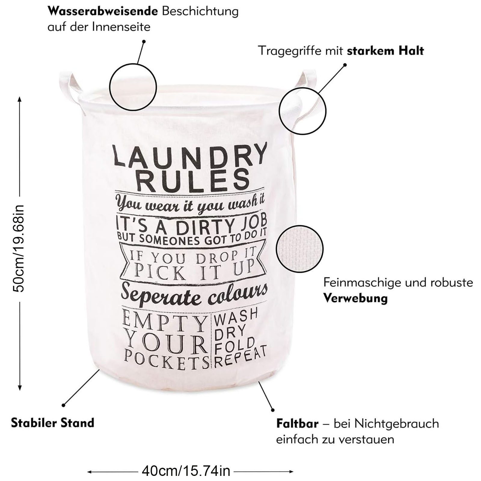 HAUSS SPOLE Wäschekorb Faltbarer Wäschesammler Wäschebox günstig online kaufen