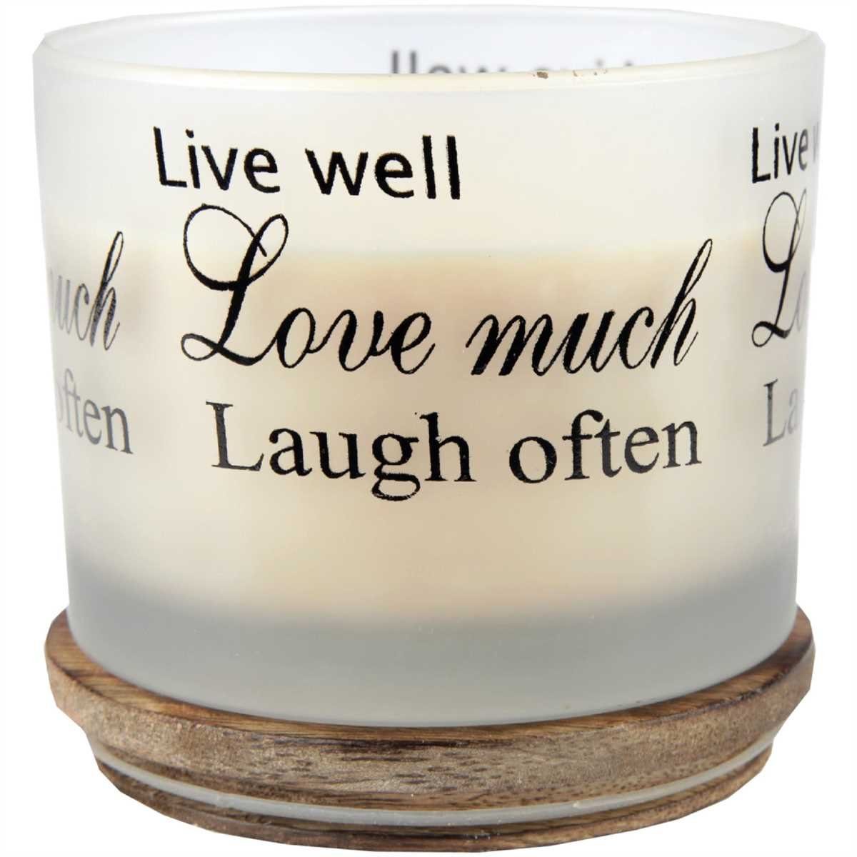 HS Candle Duftkerze (Dekokerze, 1-tlg), XXL Kerze "3 Docht" im Glas, Duftkerze "SPA" - ca. 36 Std. Brenndauer
