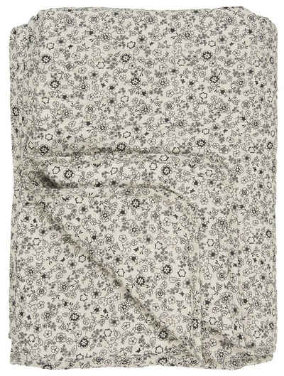 Wohndecke Decke Quilt Tagesdecke Überwurf Sand Schwarze Blumen 180x130cm, Ib Laursen