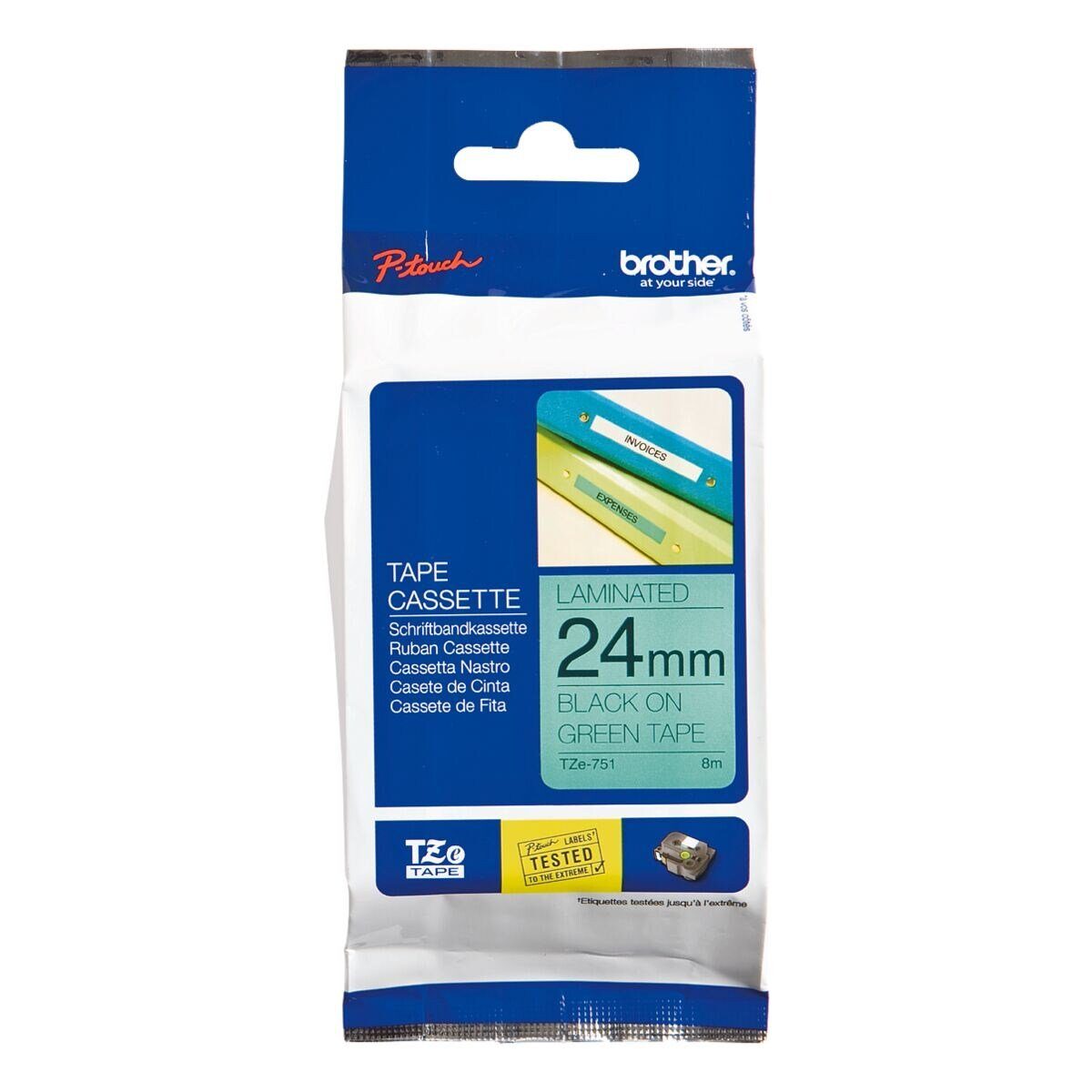 Brother Beschriftungsband Tze, 24 mm x 8 m, 24,00 mm x 8,00 m, laminiert