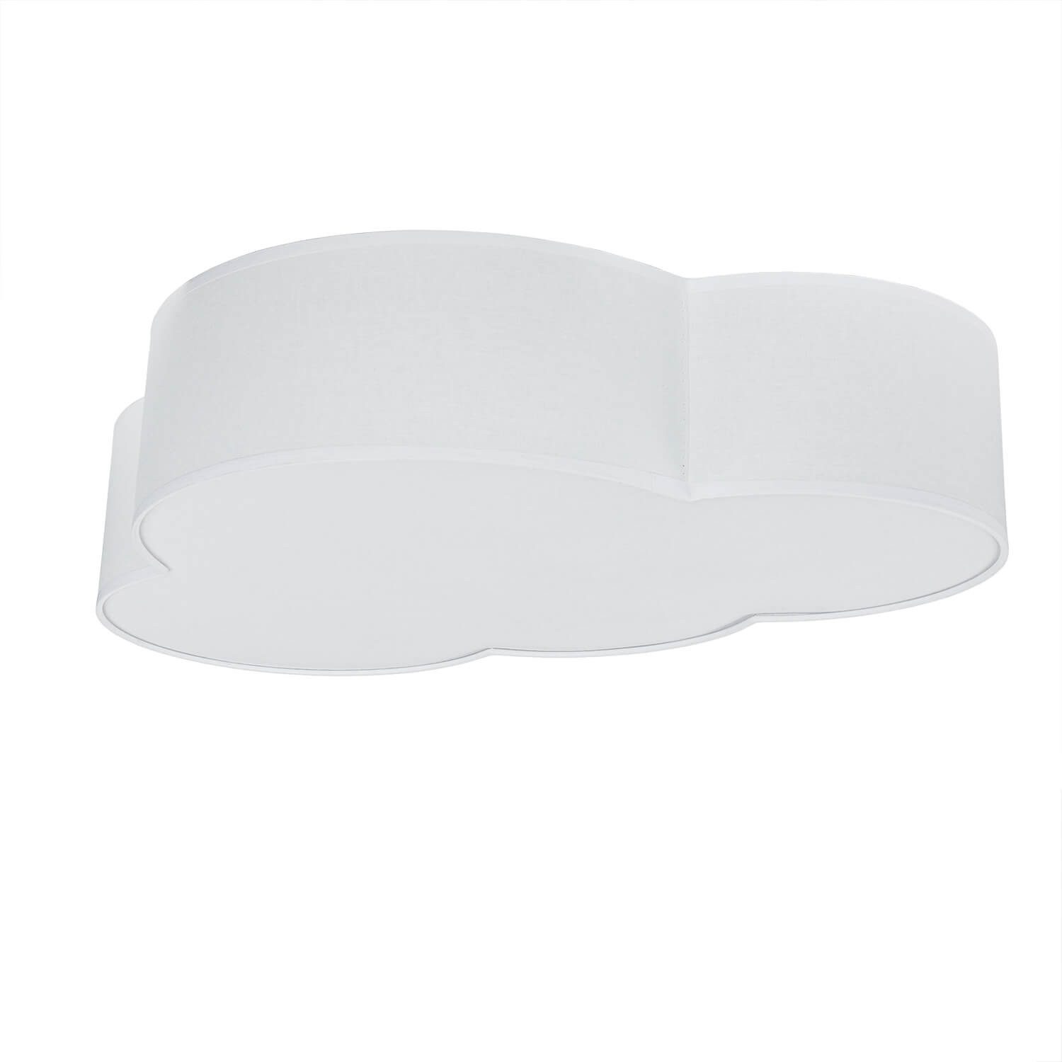 Licht-Erlebnisse Deckenleuchte WOLKI, ohne Leuchtmittel, Kinderzimmer Weiß Stoffschirm Magnethalterung Jungs Mädchen groß