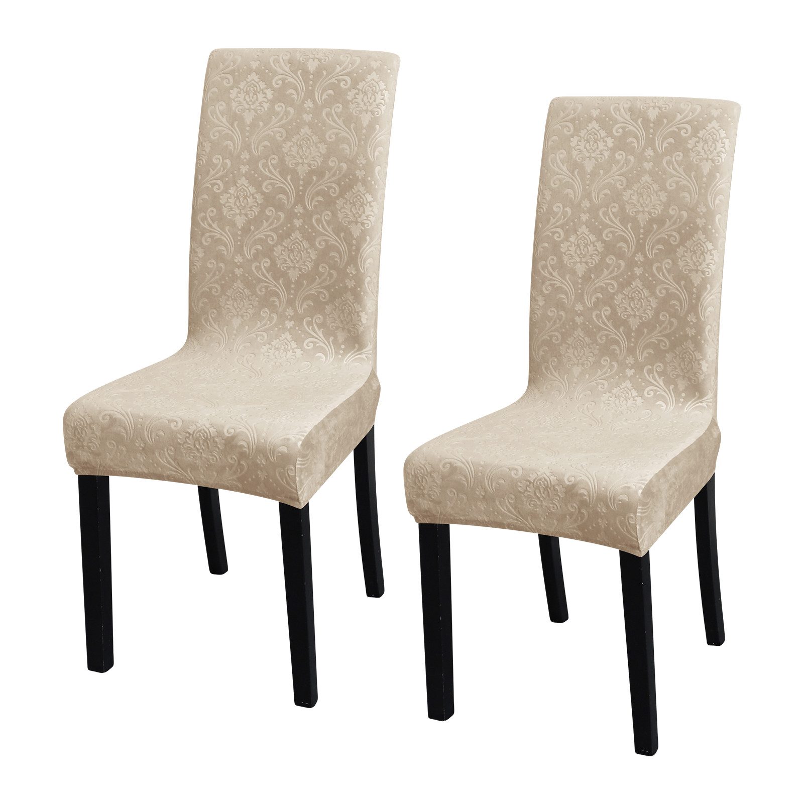 BYSURE Stuhlhusse, Stuhlhussen 6er 4er 2er Set Elastische Hussen Samt Stuhlbezüge