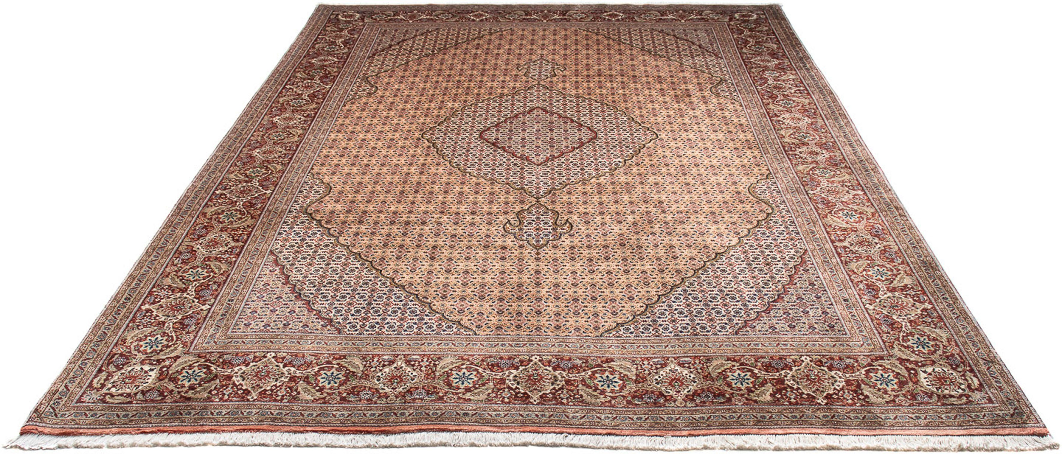 Orientteppich Perser - Täbriz - 288 x 197 cm - hellbraun, morgenland, rechteckig, Höhe: 10 mm, Wohnzimmer, Handgeknüpft, Einzelstück mit Zertifikat
