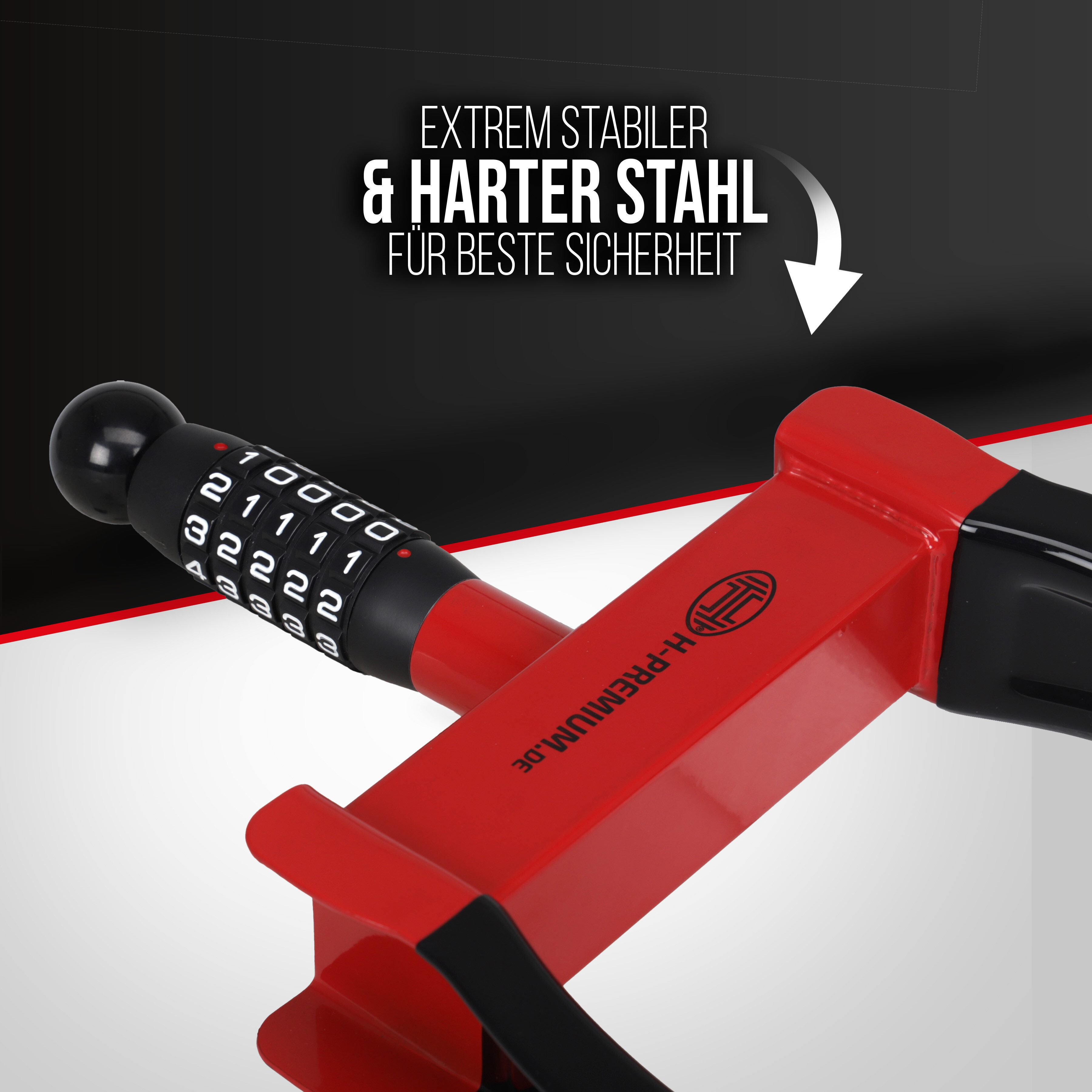 HEYNER Wheel Clamp with Wheel Arch and Rim Protection, incl. Bag (1-piece)