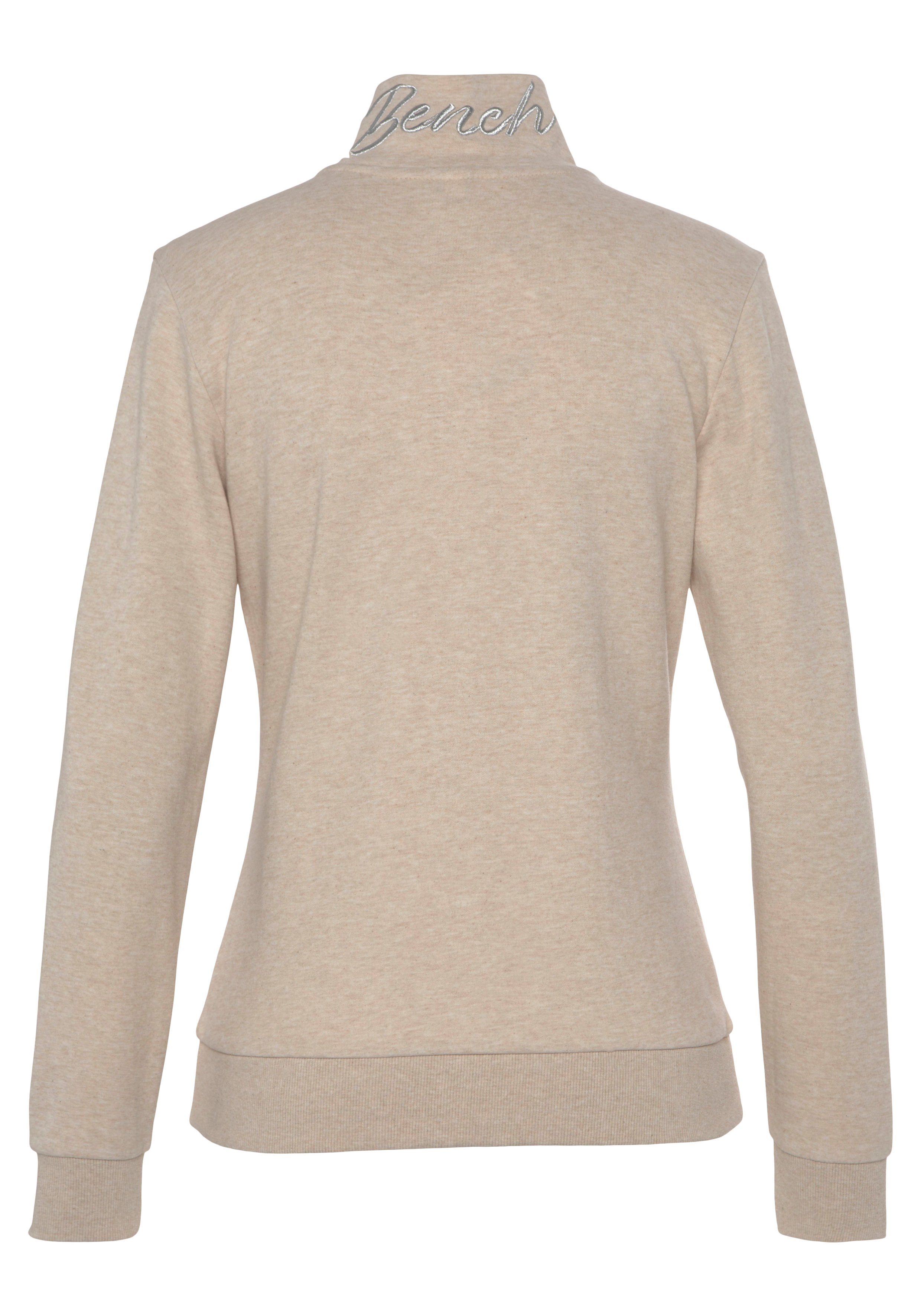 Bench. Loungewear Sweatjacke mit glänzender Logostickerei am Stehkragen, Loungewear – Bild 4 von 5
