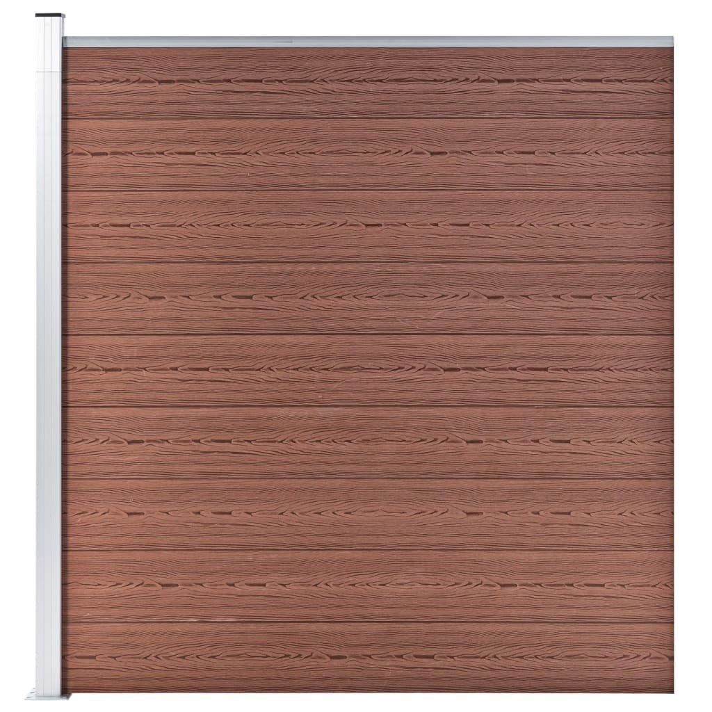 vidaXL Gartenzaun Gartenzaun WPC 175x186 cm Braun, (1-St)