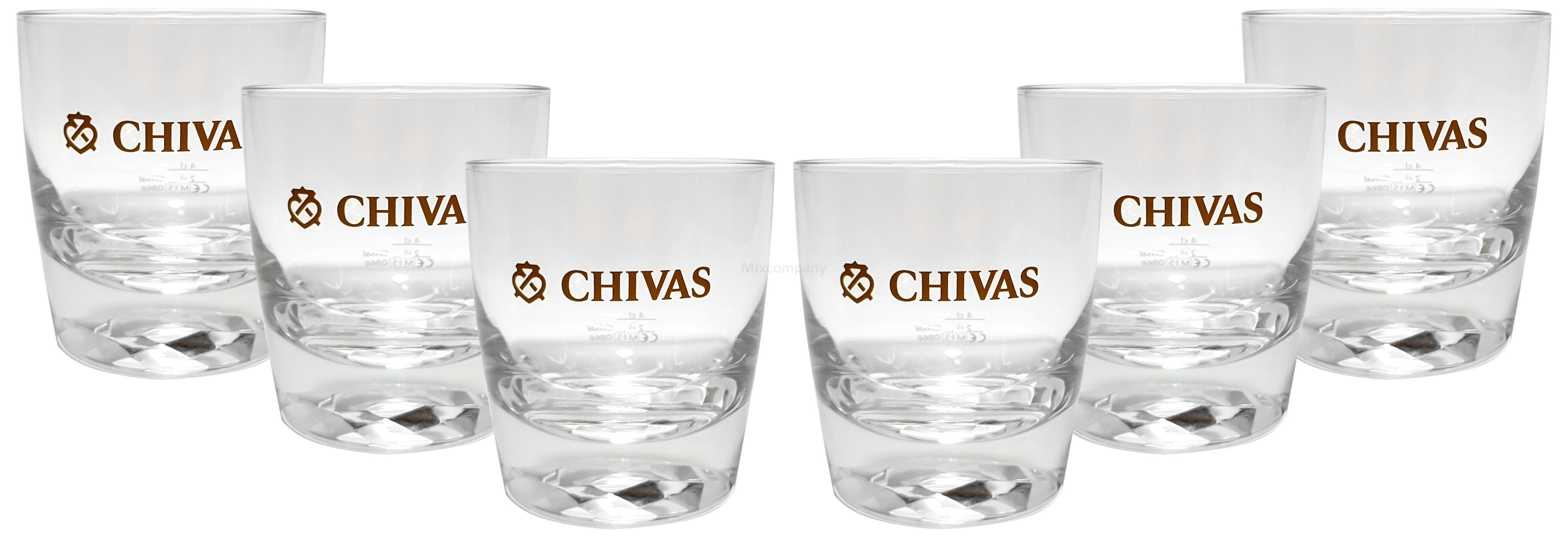 Gläser-Set Chivas Tumbler Glas Gläserset - 6x Gläser 2/4cl geeicht