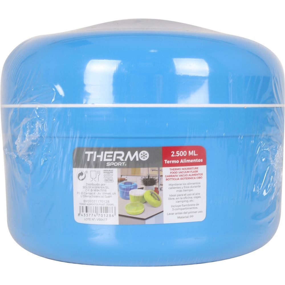 Lunchbox Thermoskanne Lebensmittel Kunststoff 2500ml Farben zufällig sortiert, Glas, (1-tlg)