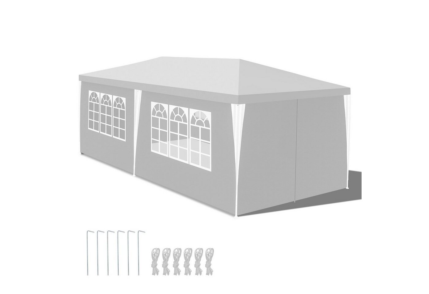 Clanmacy Pavillon Pavillon Partyzelt Festzelt Wasserdicht mit Fenster 3x3m/3X6m