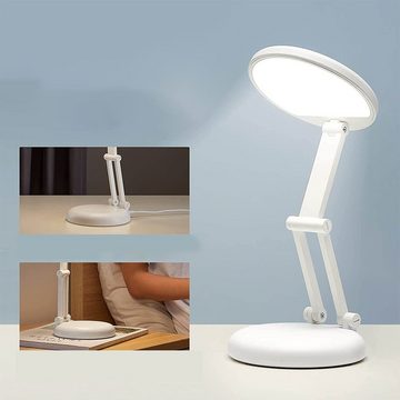 Bedee Schreibtischlampe Mehrere Helligkeitsstufen Tischlampe Kabellos Tischlampe Akku Lampe, ‎Faltbar, LED fest integriert, Warmweiß, LED Tischlampe Akku Tischlampe Lampe Leselampe Tischlampe Desk Lamp