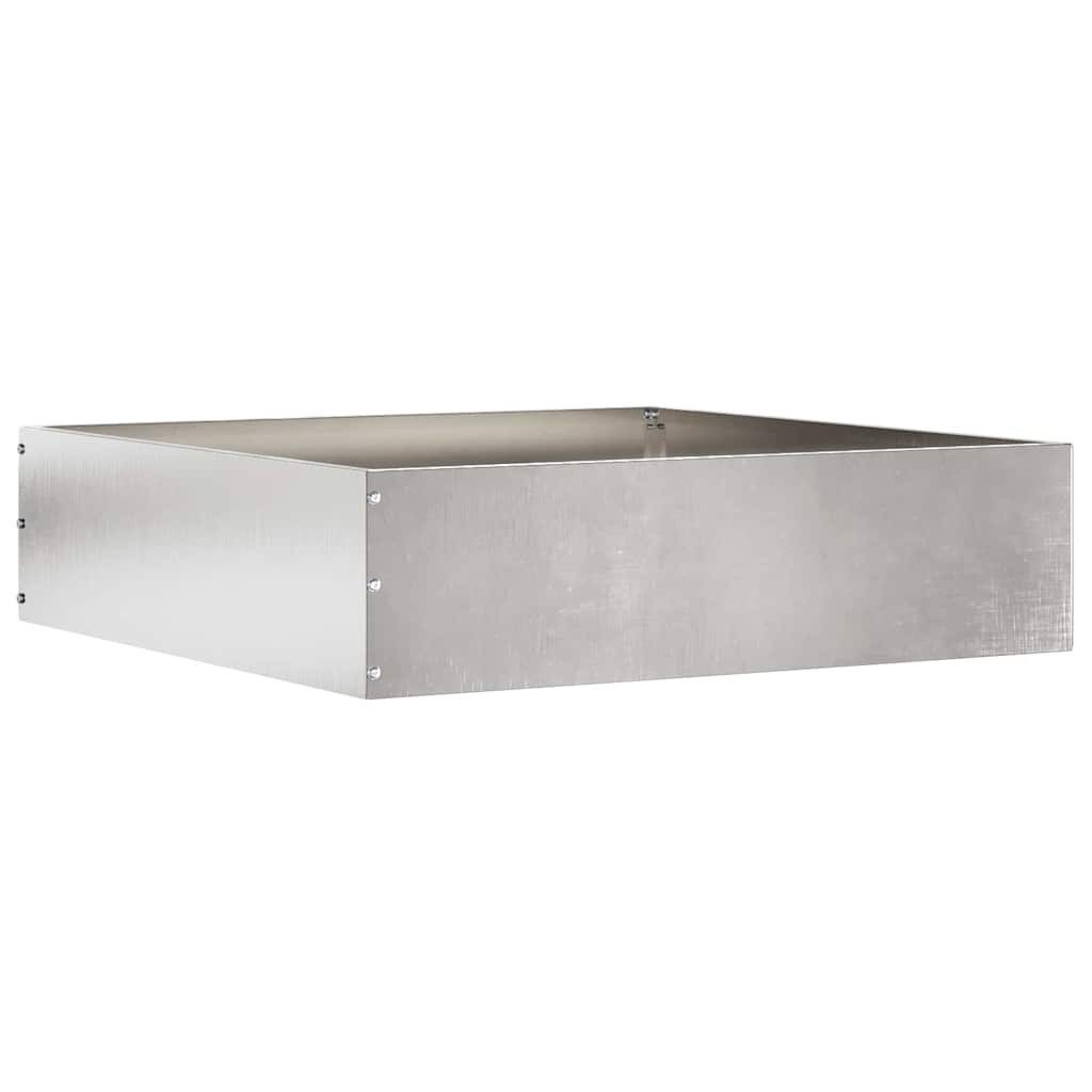 vidaXL Beetumrandung Rasenkante 50 x 50 x 13 cm Edelstahl Silber