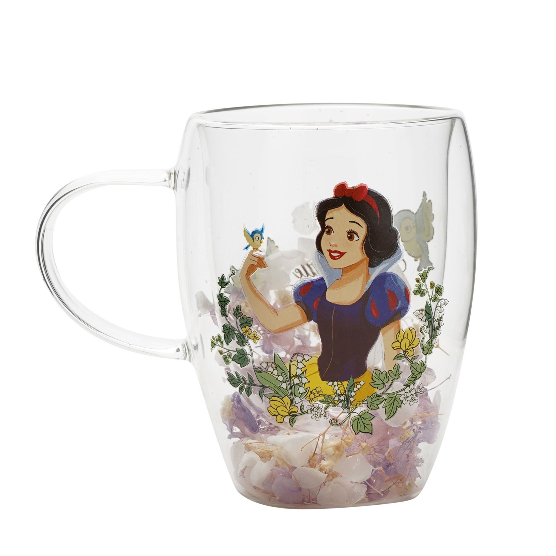 Tasse Prinzessinnen Blumendesign - Schneewittchen - Teeglas